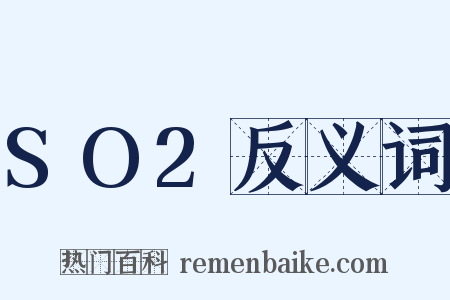 SO2反义词是什么意思的图片